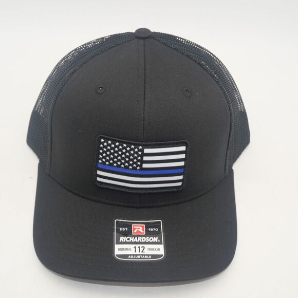 NEW Black Rifle Coffee Thin Blue Line Trucker Hat Adjustable Snapback BRCC - Picture 2 of 16